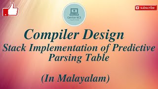 Part-10 : Stack Implementation of Predictive Parsing Table | Compiler Design