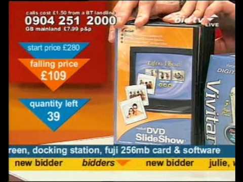 Andy Hodgson sells a Vivitar 5MP digital camera on Bid TV