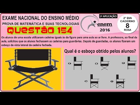 CURSO MATEMÁTICA ENEM 2016 QUESTÃO 154 PROVA ROSA RESOLVIDA EXAME NACIONAL ENSINO MÉDIO 1ª Aplicação