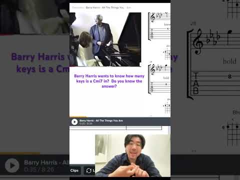 Barry Harris wants to know how many keys is a Cmi7 in? Do you know the answer? #jazz #music #lesson