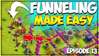 Best TH 8 Dragon Funneling Guide Ever! | TH 8 F2P Let
