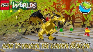 LEGO Worlds How to Unlock the Golden Dragon with Gameplay and World Code