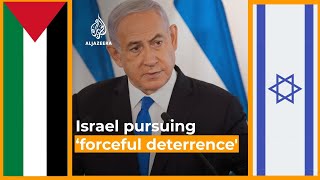 Netanyahu: Israel is pursuing 'forceful deterrence' in Gaza | AJ #shorts