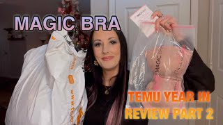 TEMU Year IN REVIEW Part 2…MAGICBRA Review and Slight Try-On😅