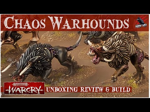 WARCRY CHAOS WARHOUNDS UNBOXING REVIEW BUILD -  Warhammer Age Of Sigmar - Warcry Thralls & Allies