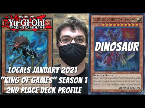 Yugioh "King of Games" Season 1 Locals 2nd Place Deck Profile - Dinosaur - Caleb Shook
