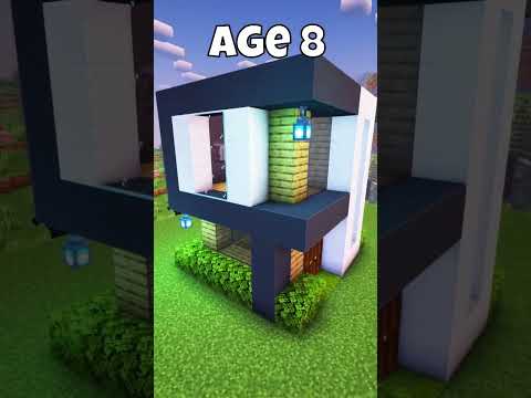 Minecraft Building At Different Ages?🤔 #shorts