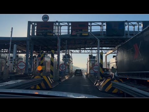 Autostrada A4 Przejazd przez bramki kierunek Katowice - Kraków