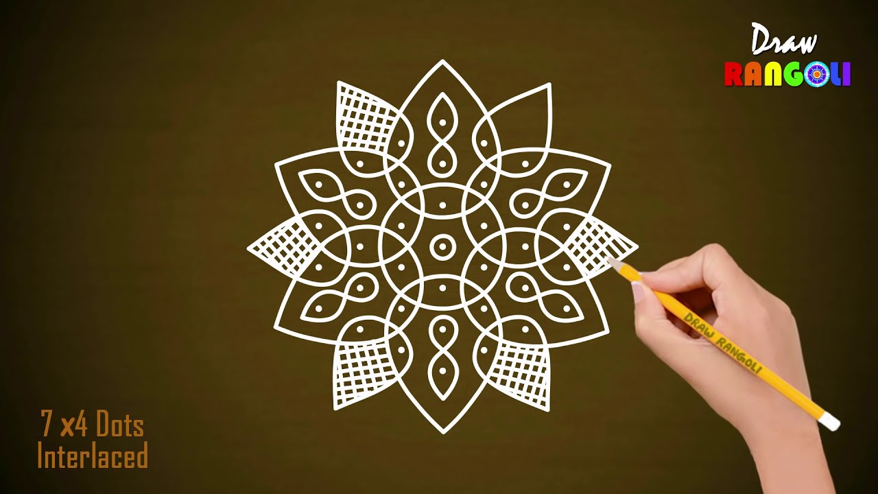 muggulu rangoli design mandala chukkala by draw rangoli