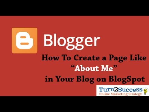 How to Create a Pages Like “About Me” on Blogger Blog