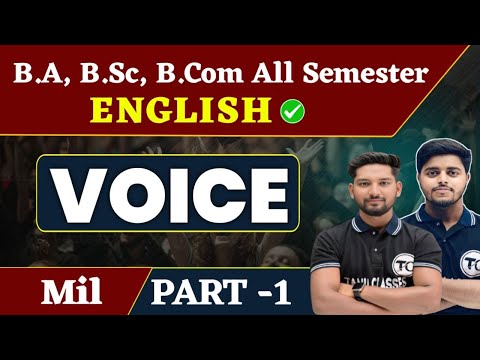 B.A, B.Sc, B.Com All Semester Grammar | MIL | Voice   | MIL English Grammar | Part 1