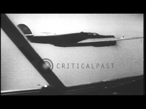 Italian raiding bombers attack the seaport of Haifa, a vital oil shipping center....HD Stock Footage