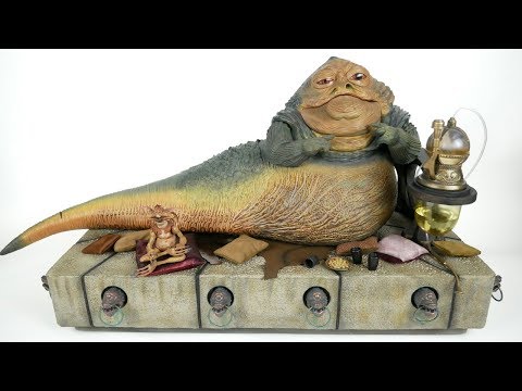 Video Review of Sideshow Collectiblesâ New One Six Scale Jabba the Hutt & Throne Environment Now