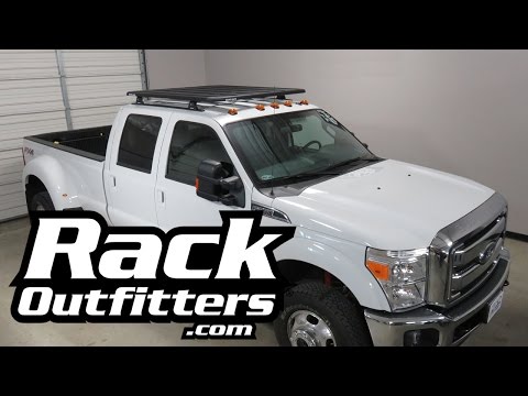 Ford F350 Crew Cab with Rhino Rack Pioneer Tray Roof Rack System