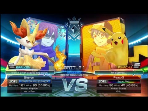 Pokken Arena Tournament Week2 - Anthan (Braixen/Chandelure) Vs PeazyG (Pikachu)