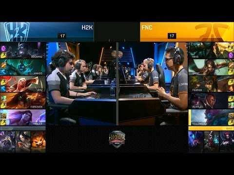 H2K vs FNC Game 3 Highlights - H2K vs FNATIC EU LCS PLAYOFFS QUARTERFINAL #2 Summer 2016