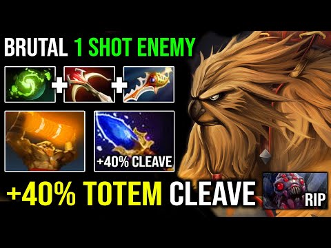 CRAZY 40% Totem CLEAVE Rapier Carry Earthshaker Aghs + Refresher | Brutal 1 Shot Broodmother Dota 2