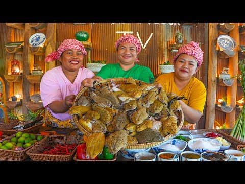 Crispy Frog Skins Deep Fried Frogs Meat and Frog Stew Recipe Eating Yummy