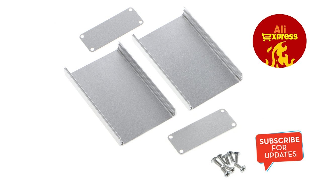 Extruded aluminum enclosure box for DIY projects - Aliexpress unboxing (Quick Look)