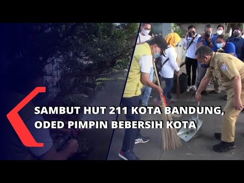 Sambut 211 Tahun HUT Kota Bandung, Oded Pimpin Bebersih Kota