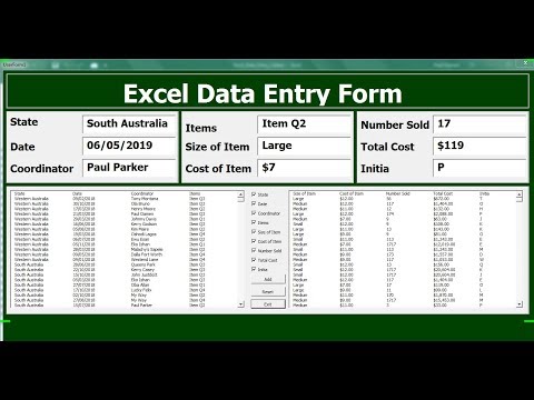 How To Create Excel VBA Data Entry Form With a UserForm