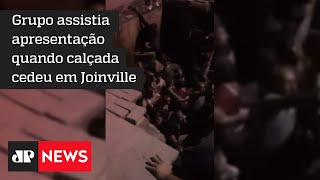 Calçada desaba e deixa mais de 33 feridos em Santa Catarina