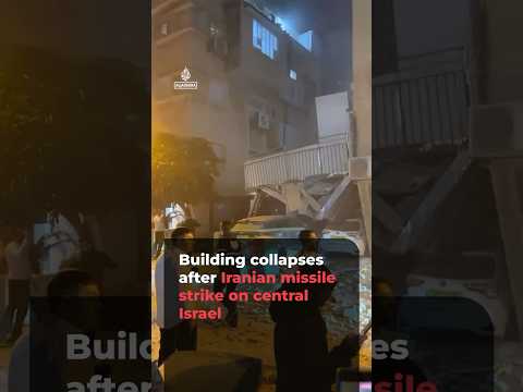 Building collapses after Iranian missile strike on Israel | AJ #shorts