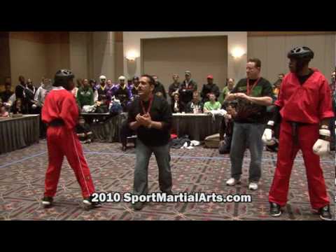 Danny Barnes Jr v Sam Simeon - Men's team sparring - 2010 Amerikick Internationals
