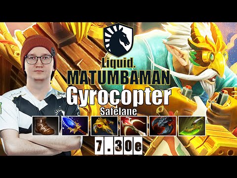 Gyrocopter Safelane | Liquid.MATUMBAMAN | MATU 25 KILLS MONSTER CARRY | 7.30e Gameplay Highlights
