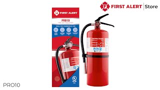 First Alert Rechargeable Commercial Fire Extinguisher UL rated 4-A:60-B:C - (PRO10)
