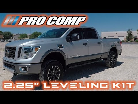 Pro Comp 64170 2.25" Leveling Kit Installed On A 2017 Nissan Titan XD