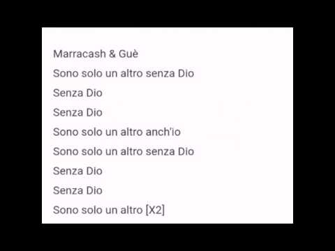 Marracash & Guè - Senza dio (lyrics)