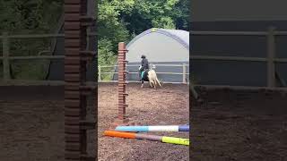 Riding a crazy Shetland pony!