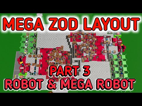 MEGA ZOD LAYOUT FACTORY SIMULATOR TIER 7 - PART 3 Robot & Mega Robot - Roblox Factory Simulator