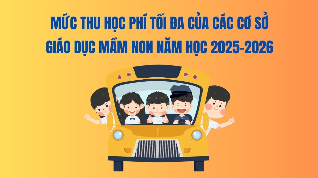 Mức thu học phí tối đa của các cơ sở giáo dục mầm non năm học 2025-2026