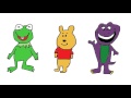 Kermit Pooh And Barney