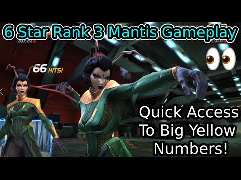 Mantis Is Pretty Awesome! 6 Star Rank 3 Damage Showcase And All Abilities Explained! | MCOC