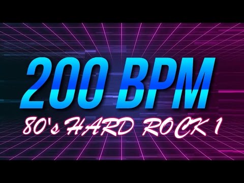 200 BPM - 80's Hard Rock #1 - 4/4 Drum Track - Metronome - Drum Beat