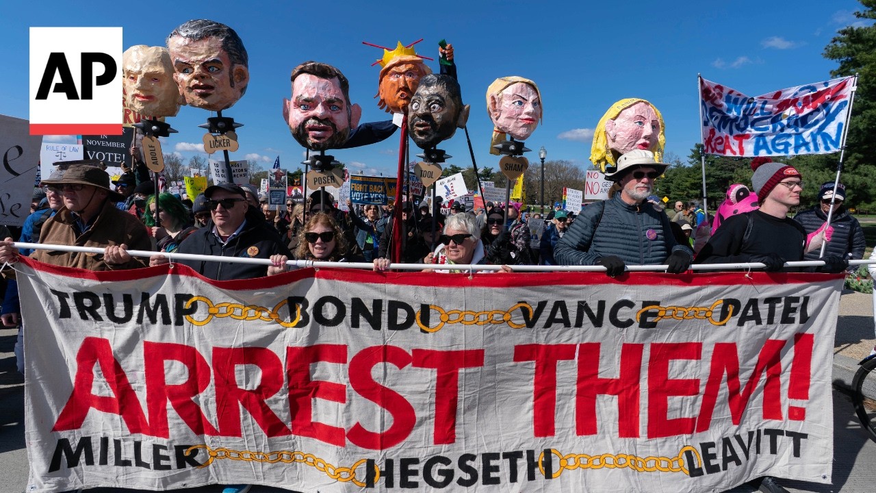 'No Kings' protests draw crowds across US against Trump administration