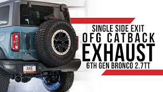 AWE 0FG Single Side Exit Catback Exhaust for 6th Gen Bronco 2.7TT