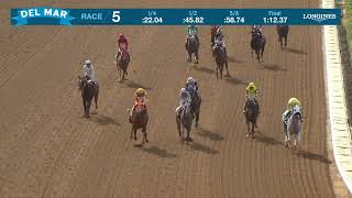 Victoria's Rocket wins race 5 at Del Mar 8/20/26