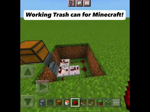 Slappster - Minecraft: Cool Working Trash can | #shorts #minecraft #buildhacks #tutorial #minecraftbuilds