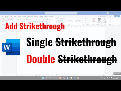 How to Add Strikethrough & Double Strikethrough To Text In MS Word
