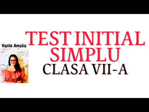 Test initial matematica Clasa VII-a  #testinitial