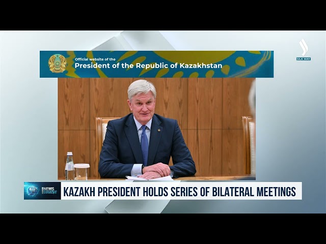 Kazakh President holds series of bilateral meetings