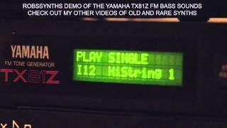 Video thumbnail for Yamaha TX81Z- Punchy FM Basses and sounds only. No pianos and no talking !  Hi quailty by BEATS N BOBS