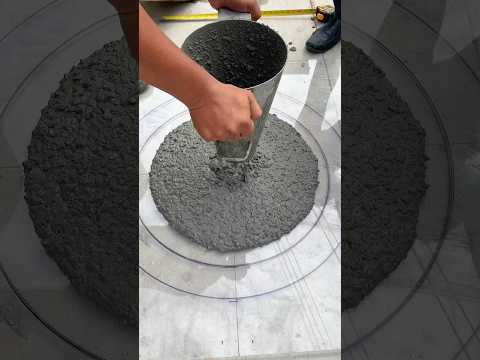 Free Flow Test Of Self Compacting Concrete #concrete #construction #civilengineering #mixing #test