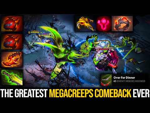 The Greatest Mega Creeps Comeback Game Ever !!! 80+min Epic Giant Pudge | Pudge Official