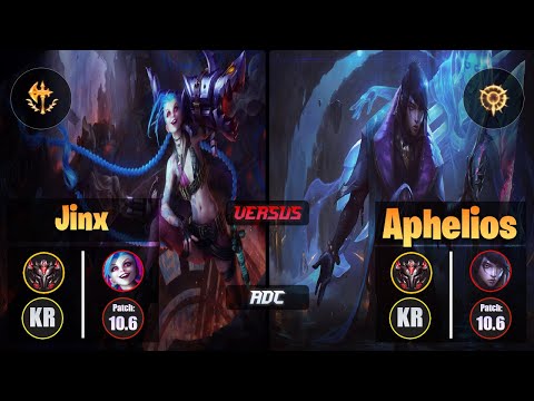 GrandMaster JINX [Conqueror] (ADC) VS  APHELIOS - Grandmaster KR Patch 10.6