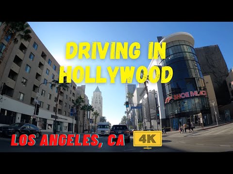 [4K] Driving in HOLLYWOOD - Los Angeles, California - Highland Avenue, 3rd Street - Travel Guide
